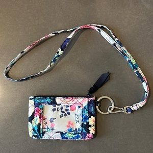 Vera Bradley ID case and lanyard